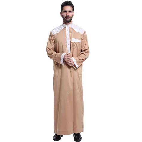 2019 Brand Muslim Islamic Jubba Thobe For Men Arabic Dubai Abaya Plus