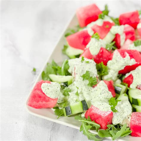 Watermelon And Cucumber Salad With Feta Dressing Jerry James Stone