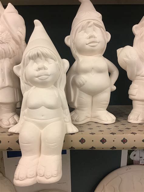 Sun Bathing Gnome Bikini Standing With Base Unpainted Please Etsy