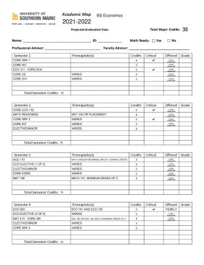 Fillable Online Usm Maine ECONOMICS BS 21 22 AM ACCESSIBLE Fax Email