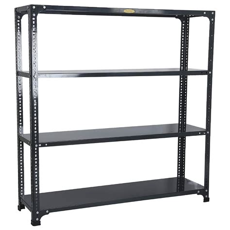 MS Powder Coated 4 Shelves Slotted Angle Rack For Office Height 5