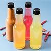 HINGWAH Pack Hot Sauce Bottles Oz Clear Woozy Bottles With Leak Proof Black Screw Caps And
