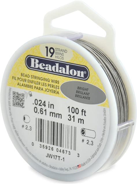 Beadalon Stainless Steel Bead Stringing Wire Bright In Mm