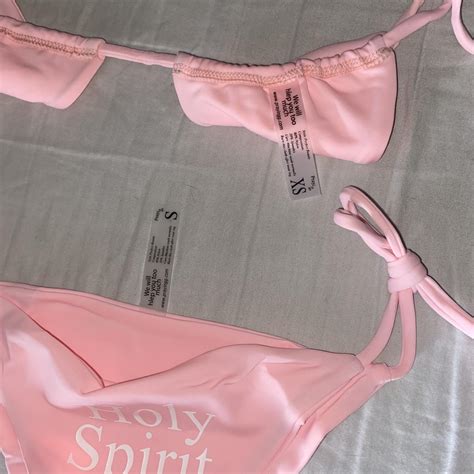 Pink Holy Trinity Triangle Bikini From Depop