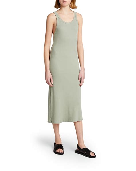 Scoop Neckline Cotton Tank Dress Neiman Marcus