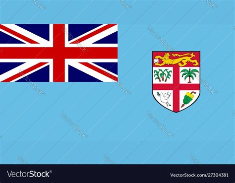 Fiji national flag Royalty Free Vector Image - VectorStock