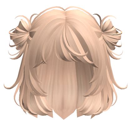Fluffy Messy Buns Blonde Roblox