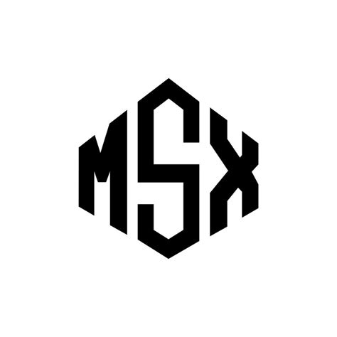 Diseño De Logotipo De Letra Msx Con Forma De Polígono Diseño De Logotipo En Forma De Cubo Y