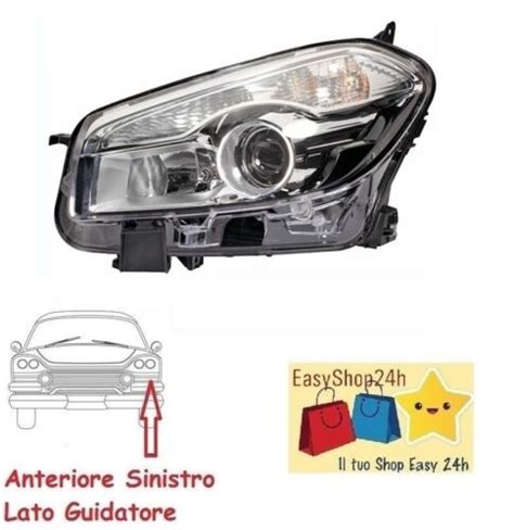 Faro Fanale Proiettore Anteriore Sx Per Nissan Qashqai J