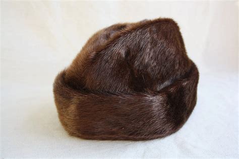 Vintage Fur Winter Hat For Men Hat With Ear Flaps Fur Cap Warm Faux Hat