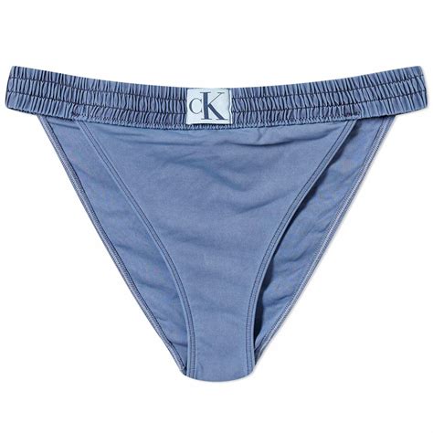 Ck Swim Women S Bikini Bottom In Navy Iris Ck Swim