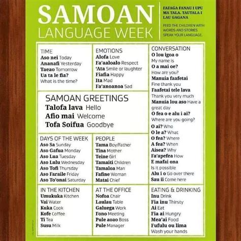 Samoan Language Swear Words Printable Calendars At A Glance