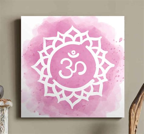 Beautiful Crown Chakra Symbol Modern Art Prints On Canvas TenStickers