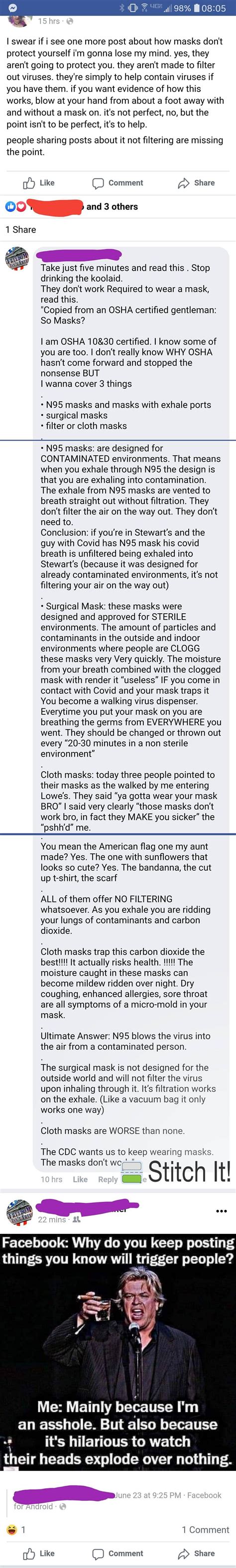 My Cousins Anti Mask Copypasta He Got So Mad After I Pointed Out His