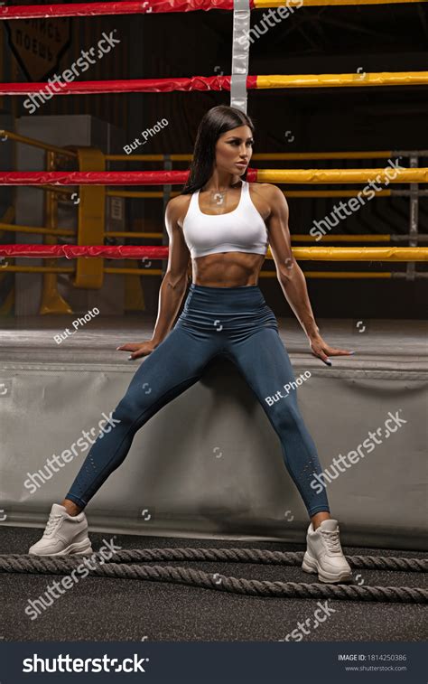 Brunette Stands Near Boxing Ring Stock Photo 1814250386 Shutterstock
