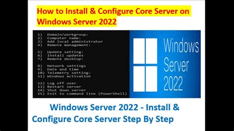 Windows Server 2022 Install And Configure Core Edition Server Step By Step 07 Youtube