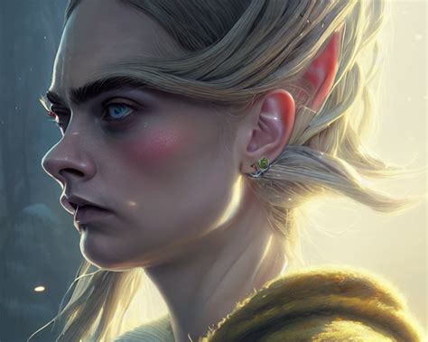 Krea Ai Highly Detailed Portrait Of Cara Delevingne As A B