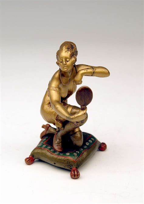 Vienna Bronze By Bruno Zach Female Nude Holding Mirror Circa At StDibs