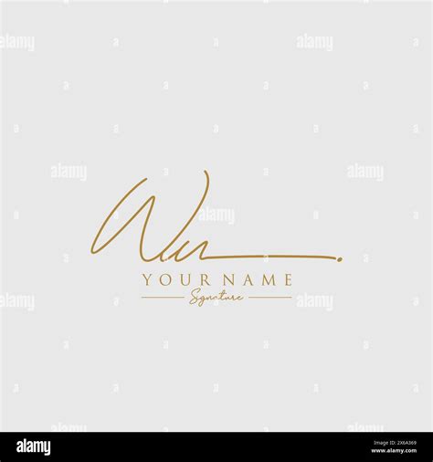 Wu Signature Logo Template Stock Vector Image And Art Alamy