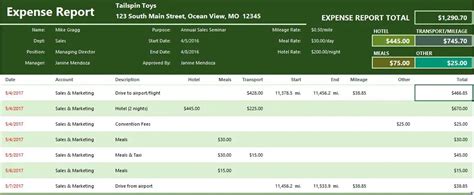 expense report excel templates   purpose