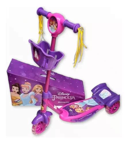 Monopatin Cansto Disney Princesas Nena Rosa Con Luz Y Sonido MercadoLibre