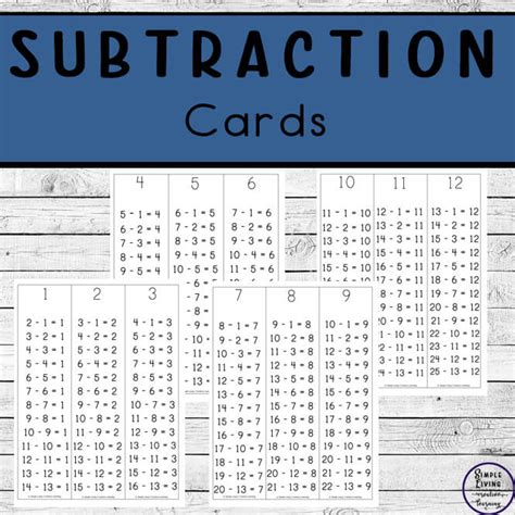 Window Card Subtraction Printable