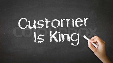 Customer Is King Chalk Illustration Stock Image Colourbox