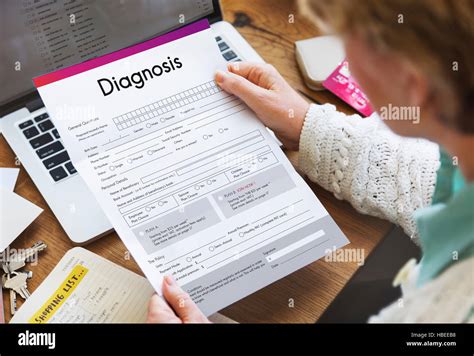 diagnosis medical symptoms treatment concept stock photo alamy