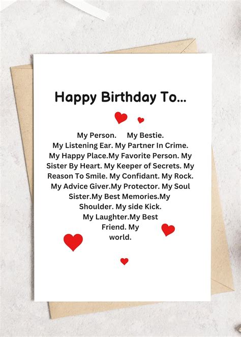 Teemi Special Best Friend Birthday Card Birthday Card For Bestie Women Lovely