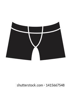 Men Underwear Icon Black Silhouette Vector Stock Vector Royalty Free