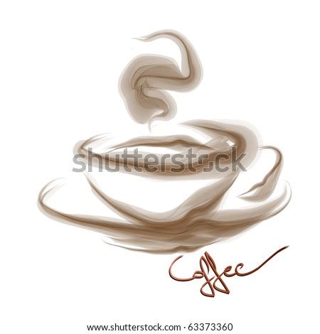 Vector - Smoke Art Coffee Isolated On White Background - 63373360 : Shutterstock