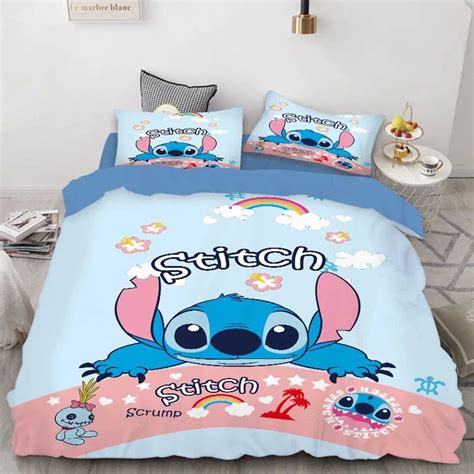 Housse De Couette Stitch Et Lilo Stitch Parure De Lit Ensemble De L