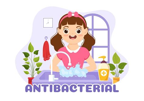 antibacteriano ilustración con Lavado manos virus infección y