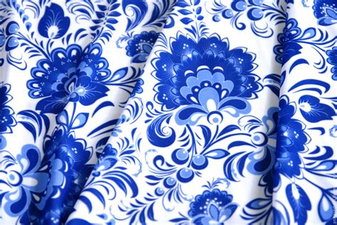 Ткань Гжель №1 – купить в интернет-магазине на Ярмарке Мастеров с ...