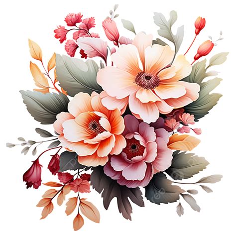 Hand Drawn Watercolor Flowers Flowers Watercolor Natural PNG