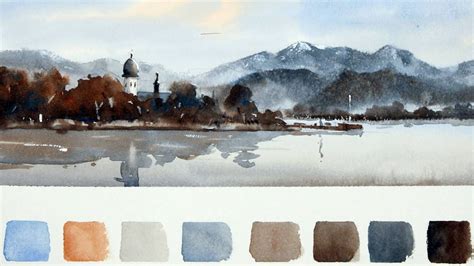 Aquarell Mit Nur Zwei Farben Chiemsee YouTube