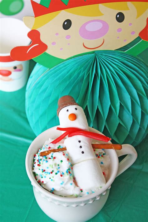 Marshmallow Snowman Hot Chocolate The Catch My Party Blog