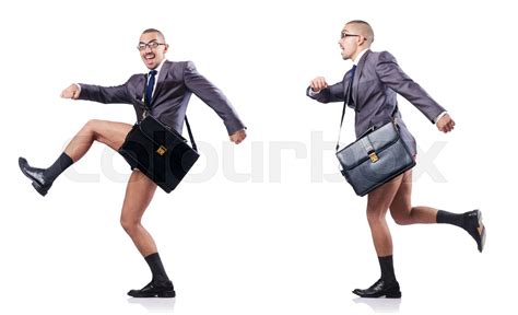 Composite Photo Of Naked Businessman On White Stock Image Colourbox