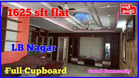 1625 Sft Flat For Sale In Lb Nagar Gated Community 3 Bhk Flat For