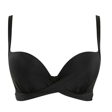 Plavky Vrchn D L Panache Swim Serenity Plunge Bikini Noir Caresse