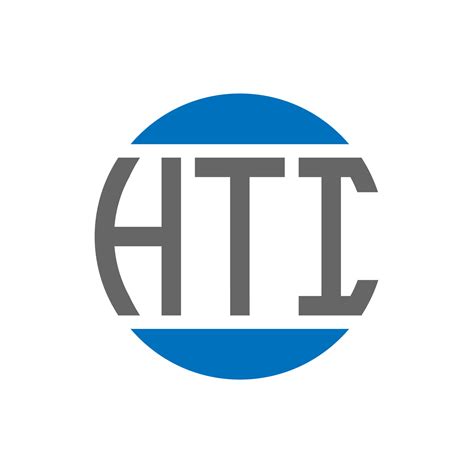 diseño de logotipo de letra hti sobre fondo blanco. concepto de ...