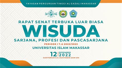 Rapat Senat Terbuka Luar Biasa Wisuda Periode I T A Youtube