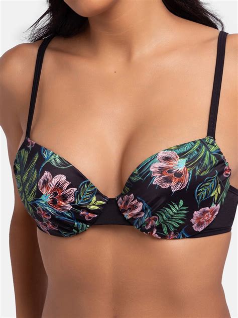 Bikini Bh Mandika Bloemenprint Zwarte Fond Dorina La Redoute