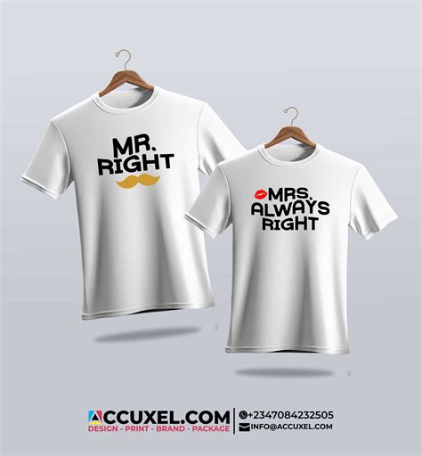 Get Best Quality Custom Couple Shirts Design And Printing - Design And