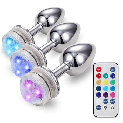 Dilatador De Enchufe Anal De Metal Para Mujer Herramienta De Masturbaci N Con Control Remoto Luz