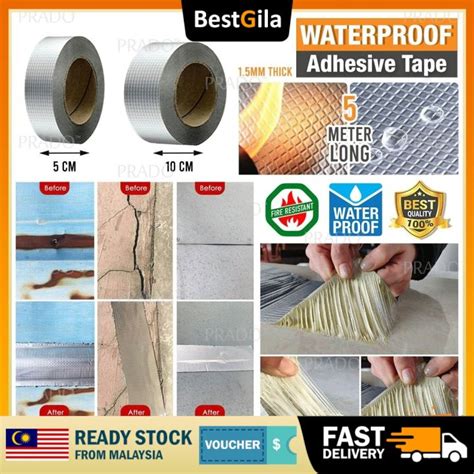 BestGila Malaysia 5M Long 1 5mm Thick Aluminum Foil Tape Professional