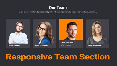 Create A Responsive Our Team Section With Html Css Bootstrap Codebari