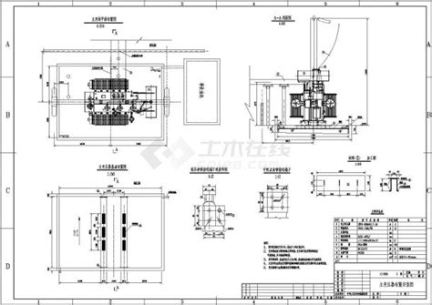 某110kv变电站sf9 63000110型电力变压器设计cad布置安装图（甲级院设计）变电配电土木在线