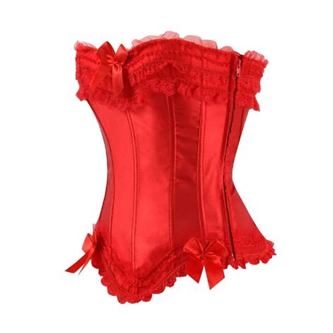 Bustier femme Corset en dentelle Sexy pour femmes garniture de nœud