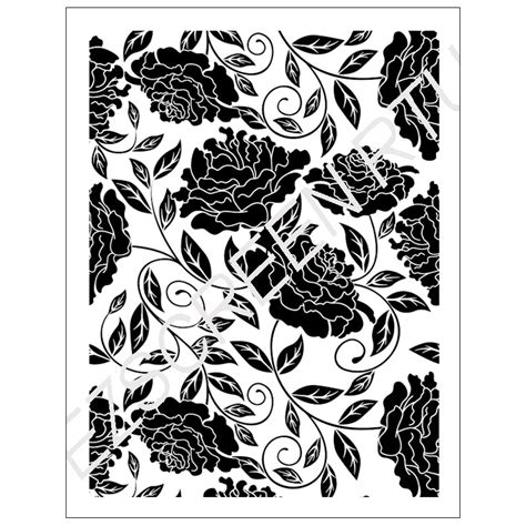 Ready To Use Diy Designer Silk Screen Print Stencil Precious Peony Ezscreenprint